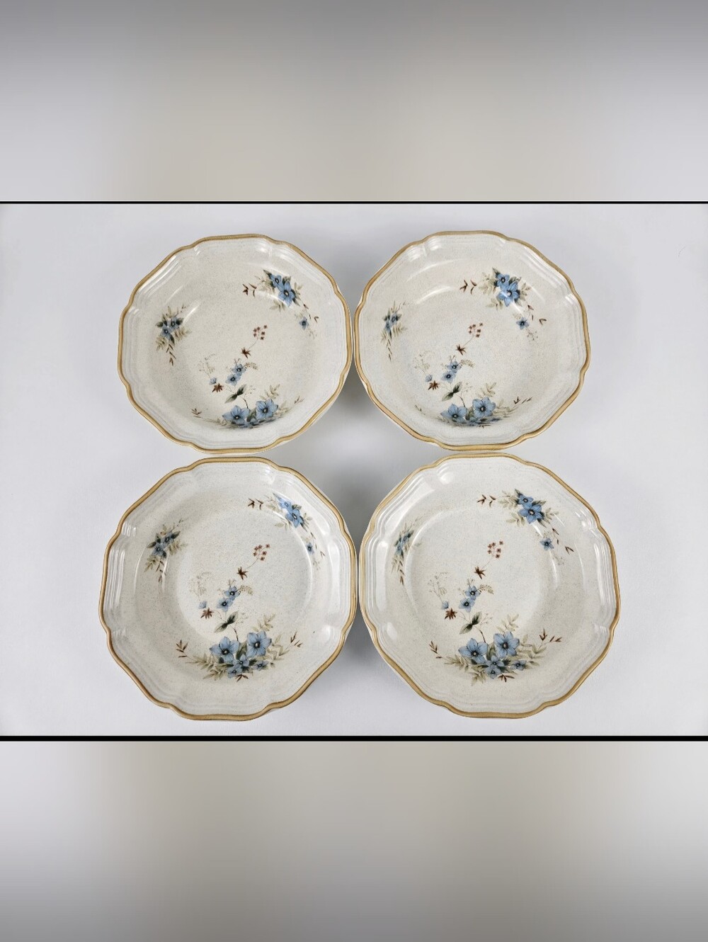 Mikasa Garden Club Day Dreams 8.5" Bowls | Vintage | Set Of 4